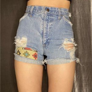 Vintage patched shorts